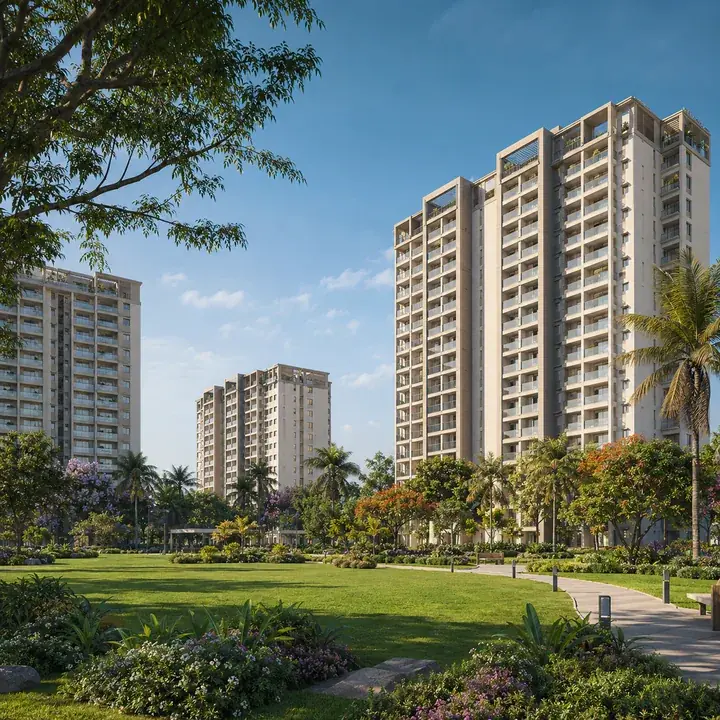 SOBHA Hennur–Bagalur — Residential towers across the landscaped grounds