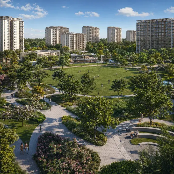 SOBHA Hennur–Bagalur — Central landscaped park